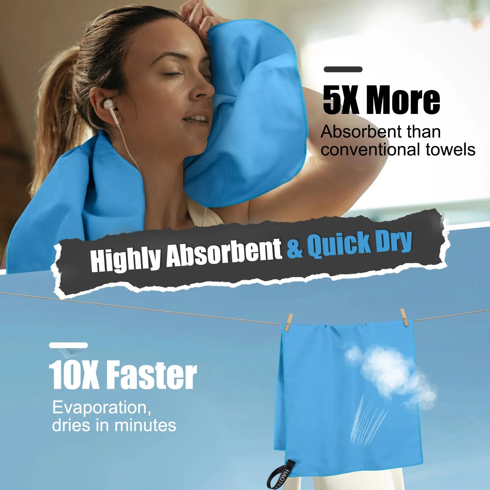 RepX FreshDry™ Microfiber Gym Towel