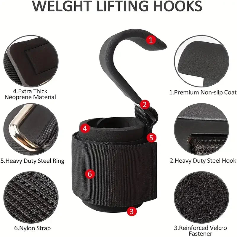 RepX IronGrip™ Lifting Hooks &amp; Wrist Straps